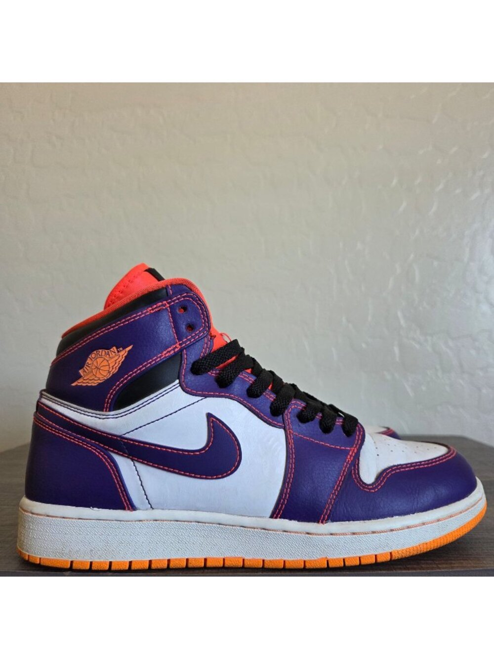 Nike Air Jordan 1 Retro High Taz Tasmanian Devil Sneaker Shoes Purple Youth 7Y